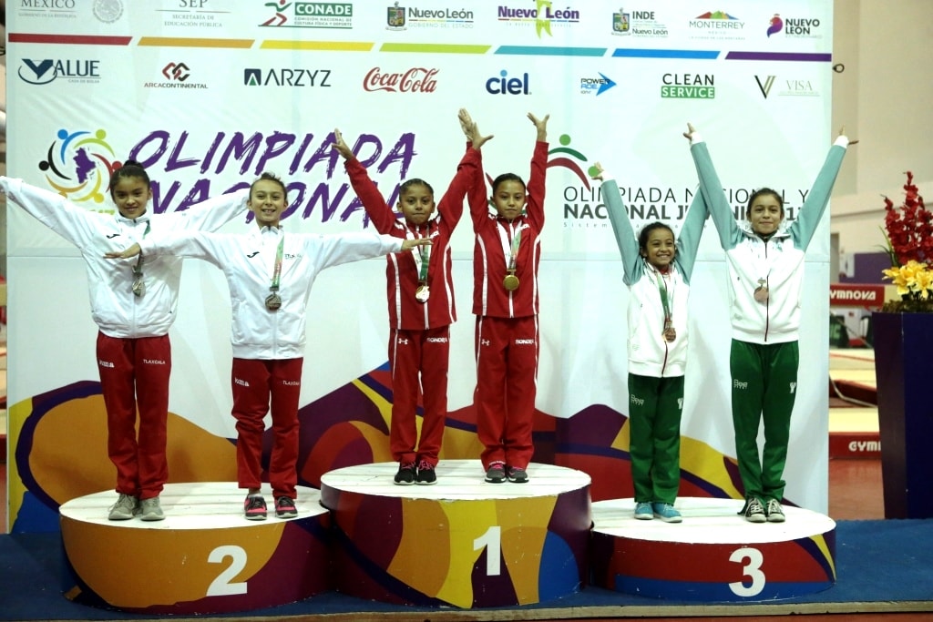 Logra gimnasia de trampolín plata y bronce en Olimpiada Nacional