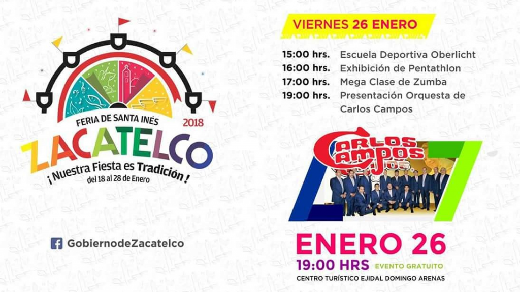 Viernes 26 de enero Feria Zacatelco 2018