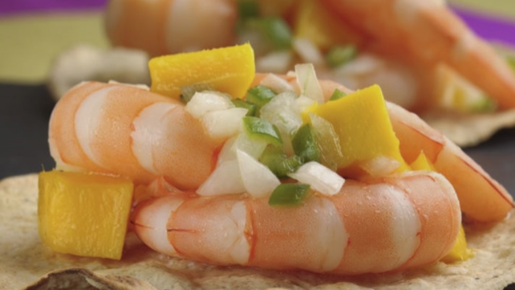 Ceviche de camarón con mango