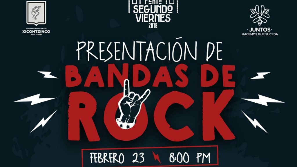 Gran concierto de bandas de rock en Xicohtzinco