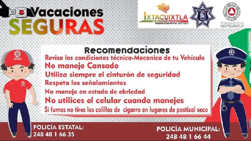 Implementan operativo de Semana Santa en Ixtacuixtla