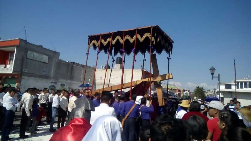 Operativo de seguridad durante el Viacrucis de Semana Santa