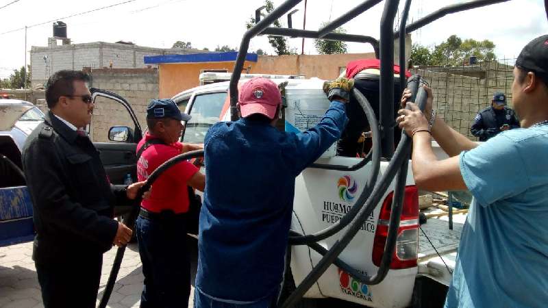 Controlan fuga de gas en comunidad de Huamantla