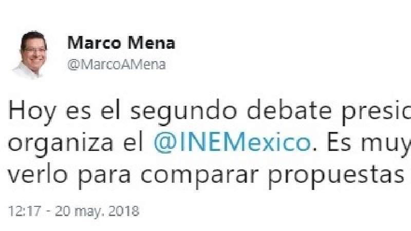 Debate presidencial permitirá comparar propuestas: Mena