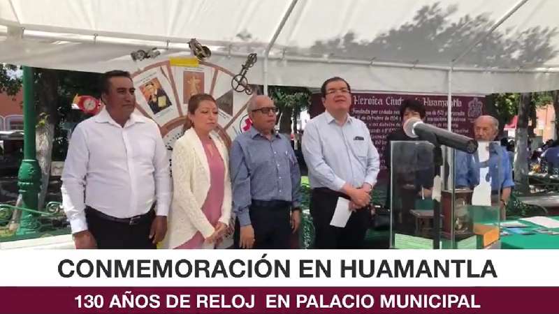 Conmemoró Huamantla 130 años del reloj de Palacio municipal