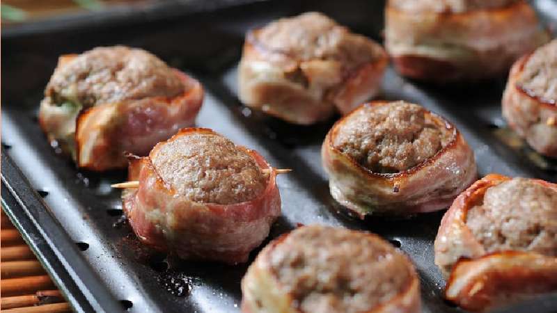 Rollitos de carne con tocino