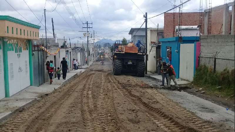 Rehabilitan calles en Huamantla, invierten 2 mdp