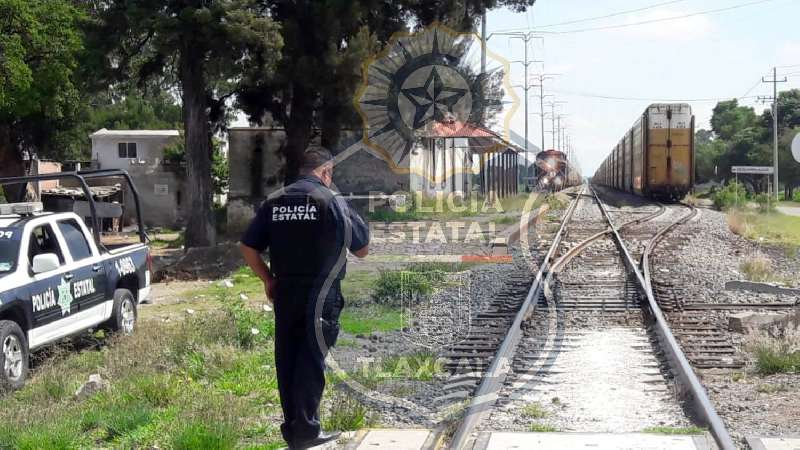 La CES asegura a una persona por robo a tren en Apizaco