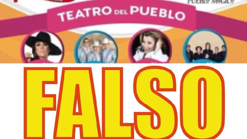 Falso cartel de feria de Huamantla que circula en redes sociales