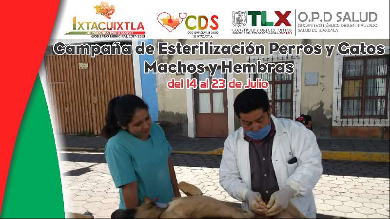 Campaña de esterilización de mascotas en Ixtacuixtla