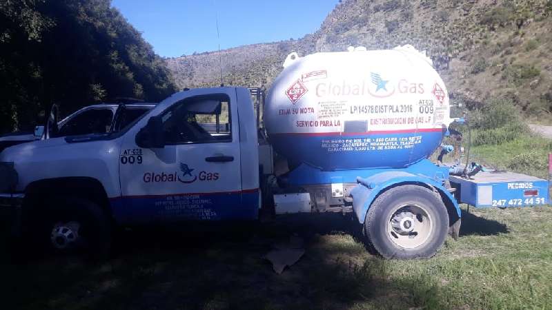 Recupera policía de Huamantla camión repartidor de gas