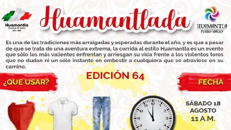 Emiten recomendaciones para Huamantlada