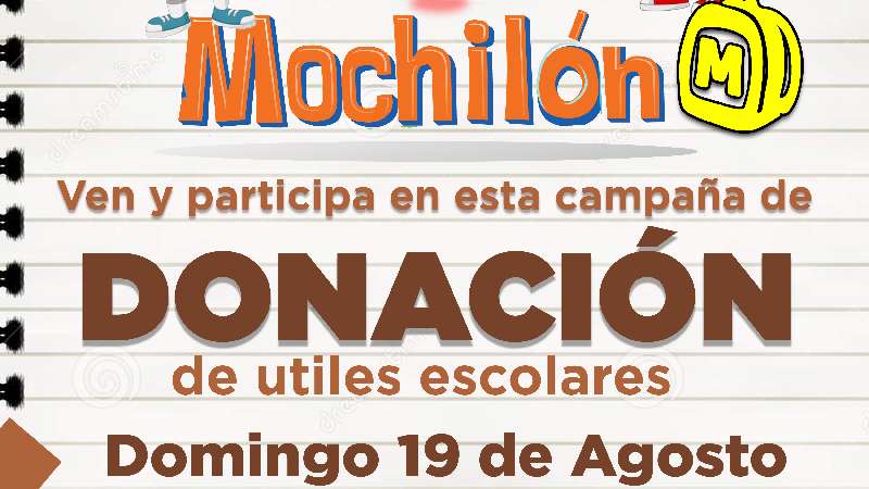 Donación de útiles escolares en Xicohtzinco