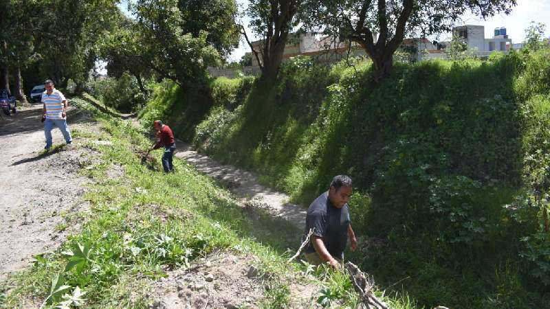 Ciclo de limpieza en barrancas de Zacatelco