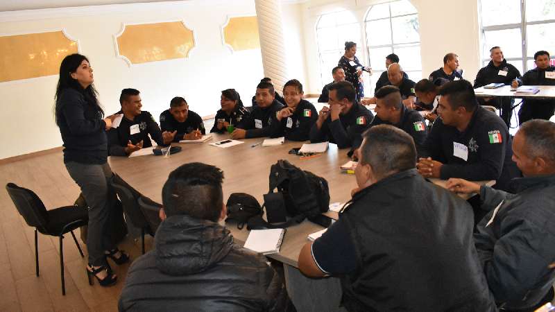 Se capacitan policías de Zacatelco en materia de perspectiva