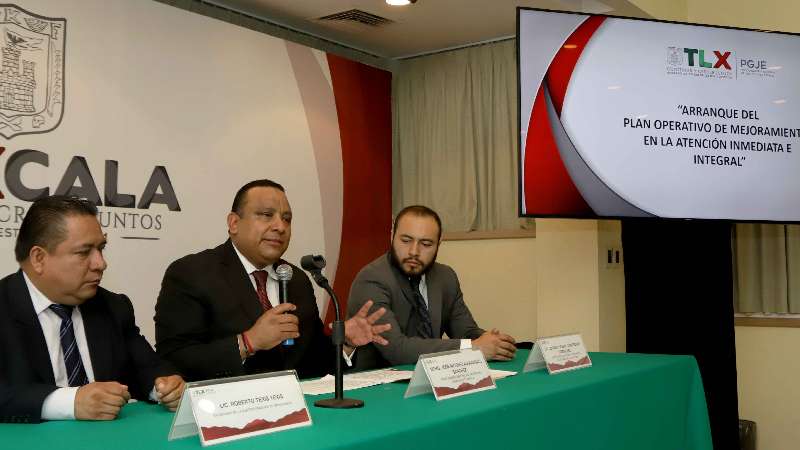 Presenta PGJE plan operativo de mejoramiento en la atención