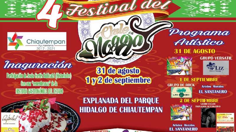 No te pierdas el Festival Del Chile En Nogada en Chiautempan