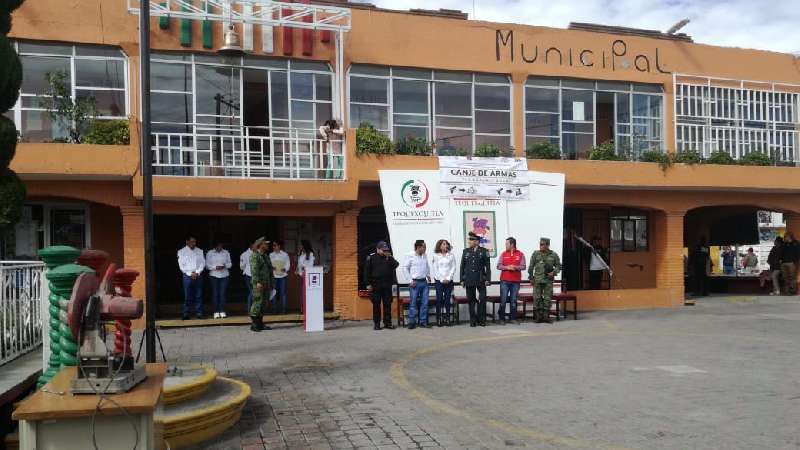 “Canje de armas de fuego 2018” en Tequexquitla