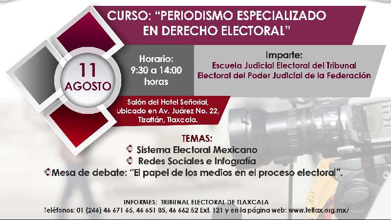 Organizan TET y Tepjf taller de periodismo especializado