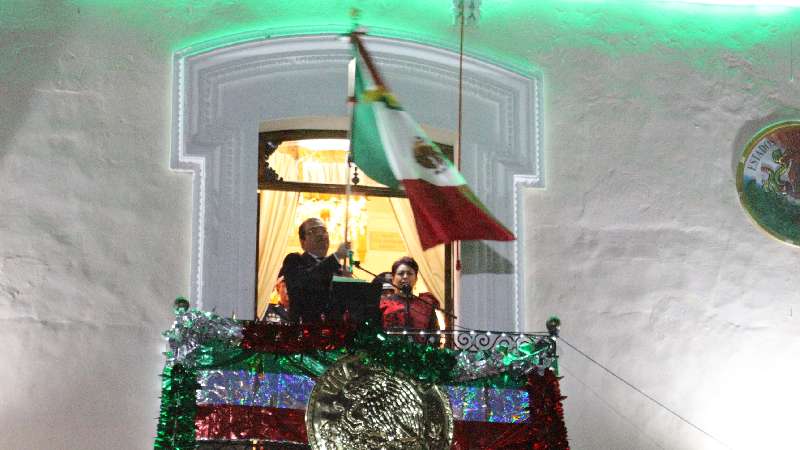 Huamantla, Jorge Sánchez Jasso, da el tradicional grito