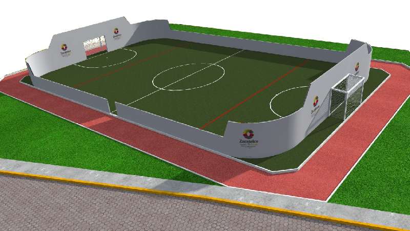 Nueva cancha de fútbol rápido, para Exquitla Zacatelco 