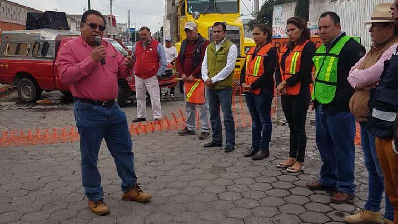 Cuapiaxtla Inician obra de pavimento de concreto hidráulico