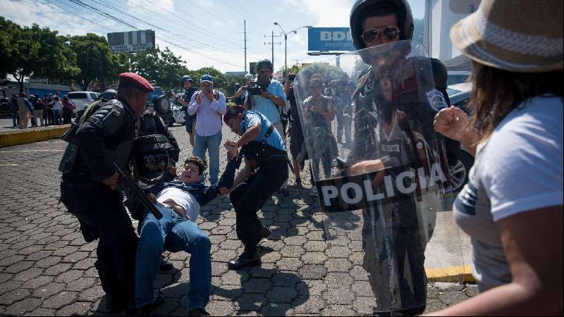 Decenas de detenidos por manifestación opositora en Nicaragua
