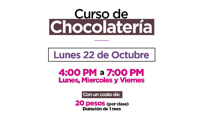 Xicohtzinco invita a cursos de chocolatería 