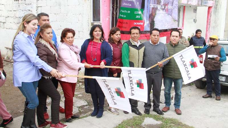 Da alcaldesa de Tlaxcala banderazo de obras en Ixtulco