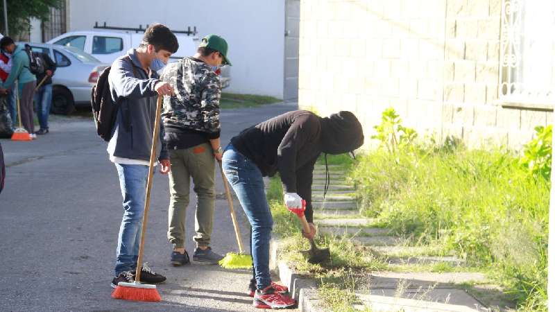 Realizan jornada de limpieza en conjunto habitacional Geo Villas