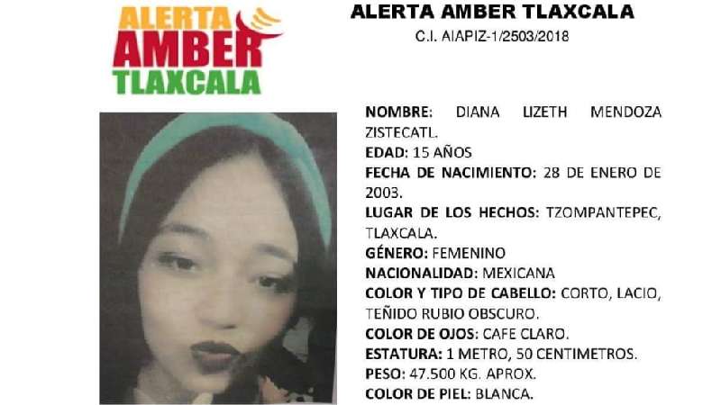 Buscan a menor de Tzompantepec