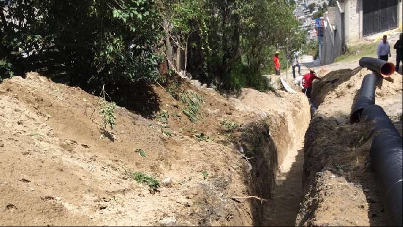 En Tequexquitla inicio la obra de drenaje sanitario