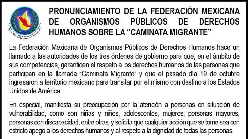 Caminata migrante 