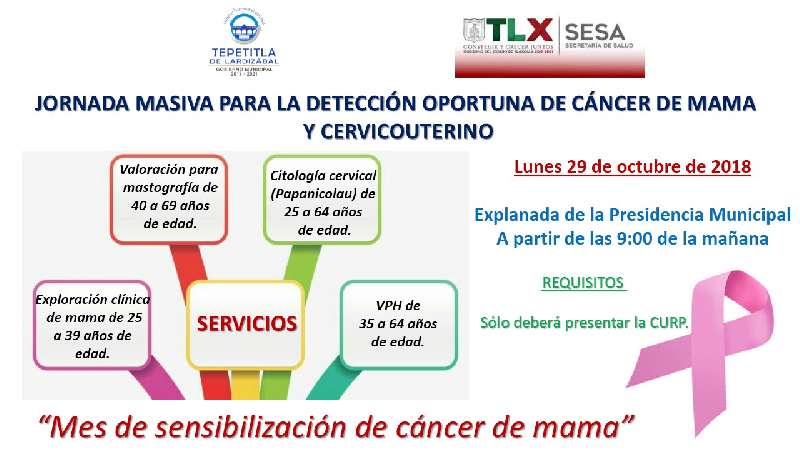 Lardizábal invita a la Jornada para Detección Oportuna de Cáncer