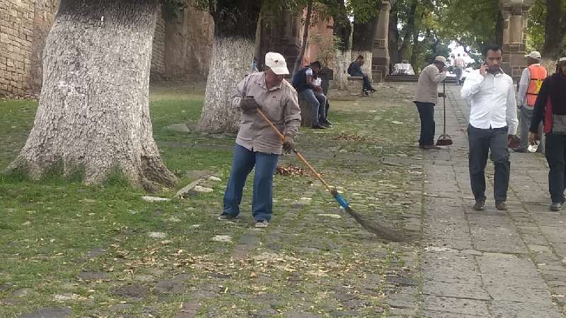 Realizan trabajos de mantenimiento Ex Convento de San Francisco