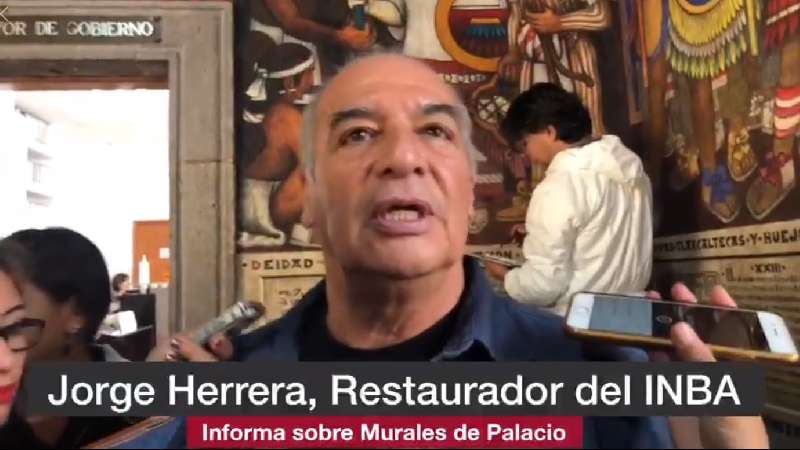 Está en 75 % restauración de Murales de Palacio