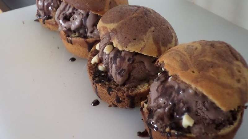 Muffins con helado