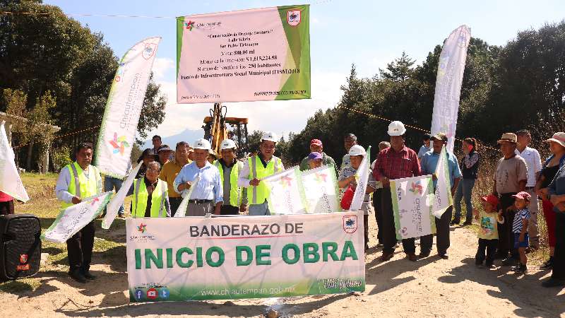 Con tres obras beneficiará Domínguez a más de 550 chiautempenses