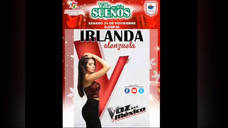 Irlanda Valenzuela de La Voz México en Chiautempan