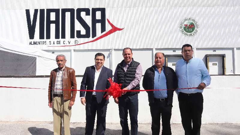 Inaugura Sedeco la empresa Viansa alimentos