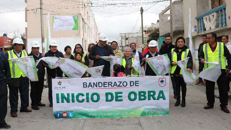 Domínguez beneficia a más de mil 500 chiautempenses con obra