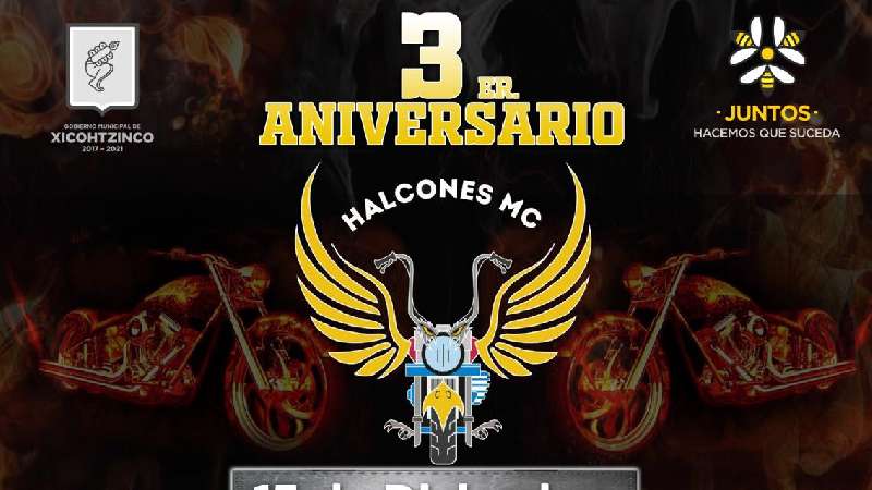 Aniversario Halcones MC en Xicohtzinco
