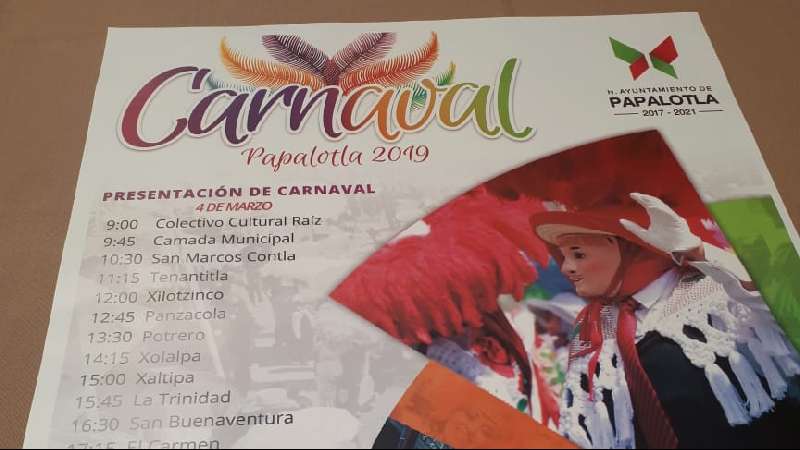 Garantizan seguridad en carnaval Papalotla