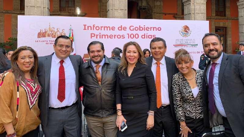 Asiste Delegada Lorena Cuéllar a Informe de 100 días de AMLO