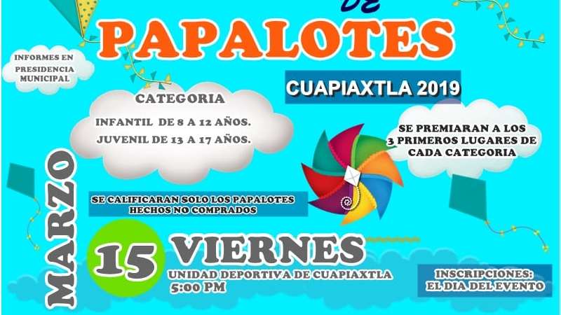 Viernes de papalotes en Cuapiaxtla 