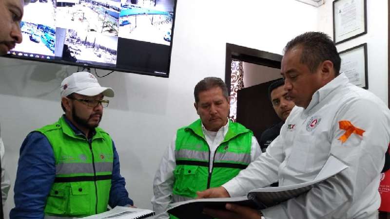 Verifican CEPC y CNPC rutas de evacuación de Tlaxcala