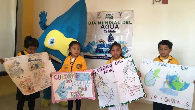 Reconocen dibujos de niñas y niños sobre cuidado del agua