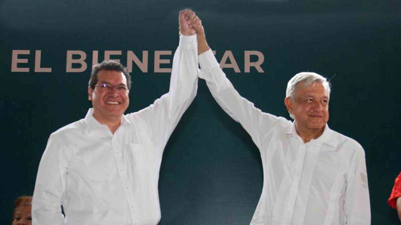 Presidente López Obrador y Marco Mena realizan gira en Tlaxcala