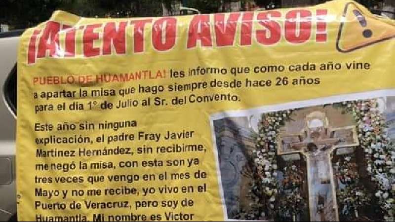 Niegan a feligrés misa en Huamantla, le reprochan a párroco