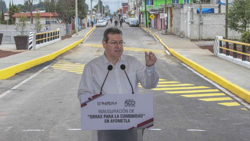 Entrega Mena puente vehicular para siete mil habitantes Ayometla